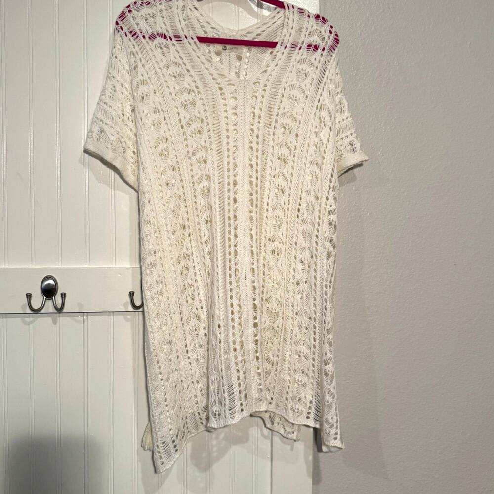 Cupshe Crochet Cream Colored Beach/Pool Cover Up Dress